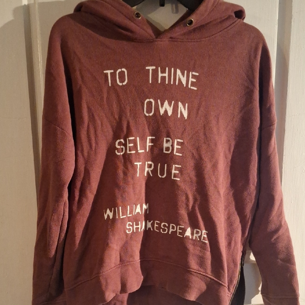 Women's Burgundy Hoodie with Quote